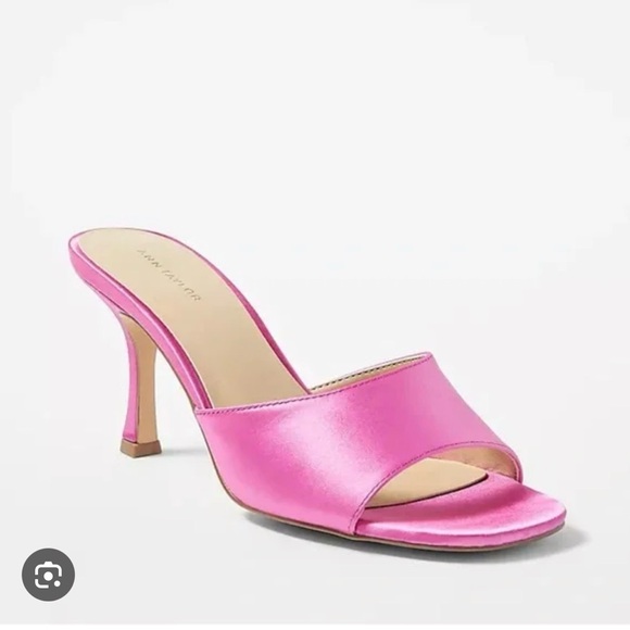 Ann Taylor Shoes - Ann Taylor Fuchsia Satin Heels